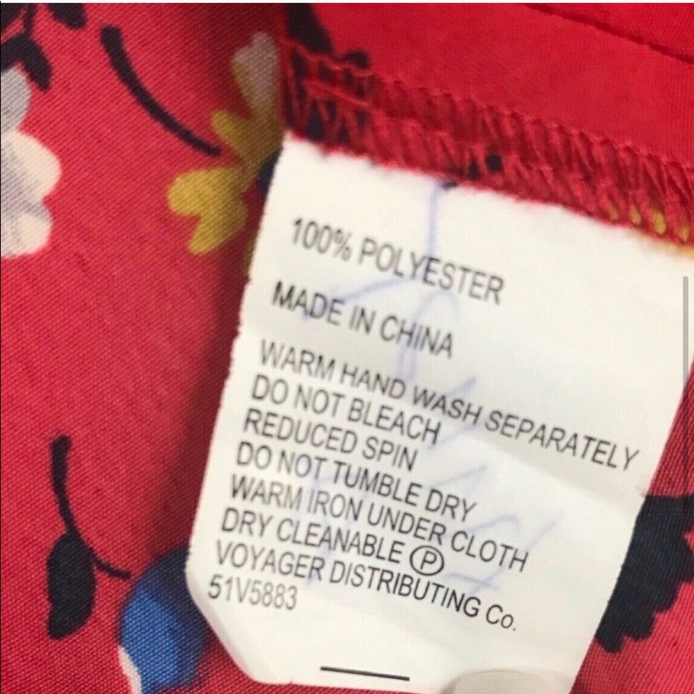 Anthropologie Basque Red Floral Dress - Picture 5 of 5